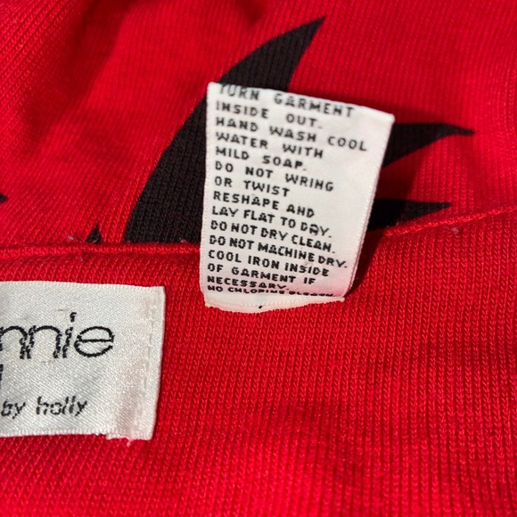 VTG Bonnie and Bill by Holly Red Floral Print Embellishment Shoulder Pad Size M - Picture 4 of 8